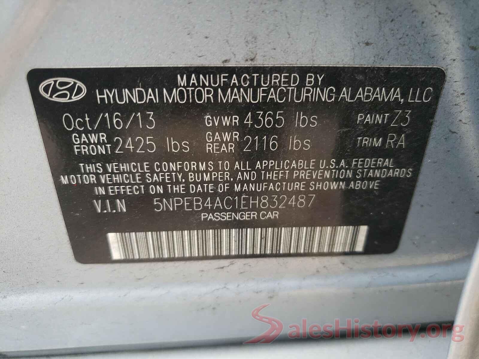 1N4AL3AP8HN343426 2014 HYUNDAI SONATA