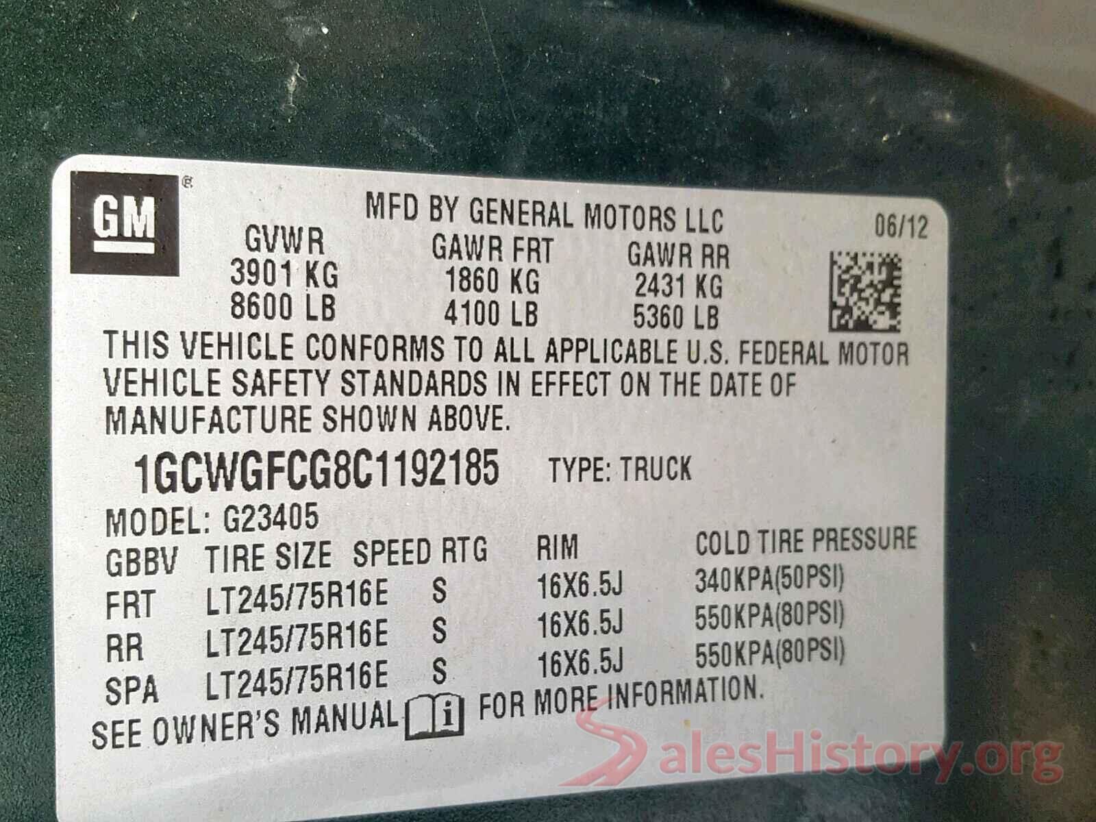 19XFC1F91GE220052 2012 CHEVROLET EXPRESS G2