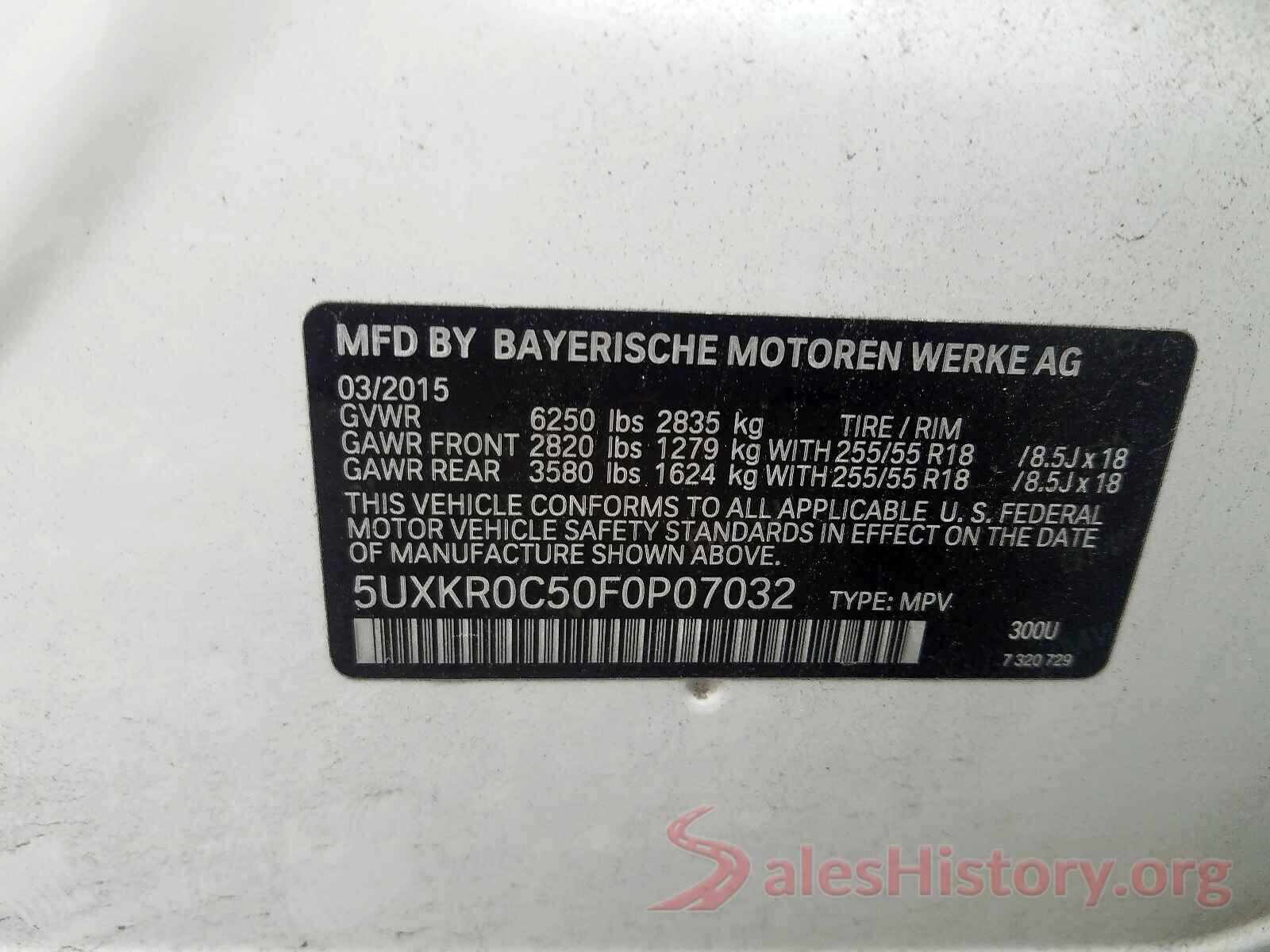 1C4PJLABXHW592092 2015 BMW X5