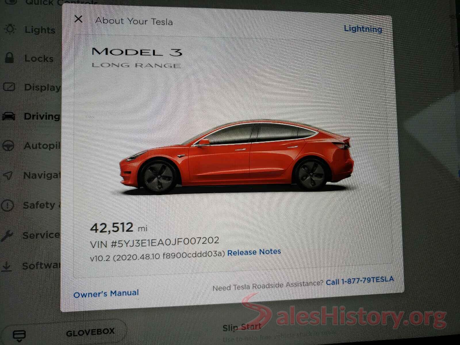 5YJ3E1EA0JF007202 2018 TESLA MODEL 3