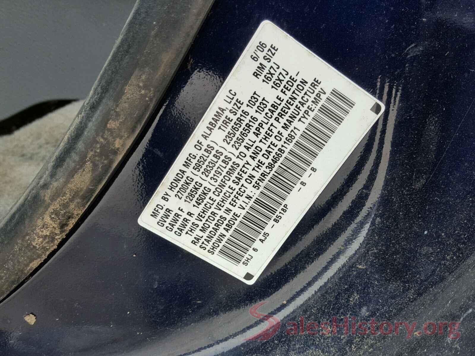 5NPEJ4J29LH023262 2006 HONDA ODYSSEY