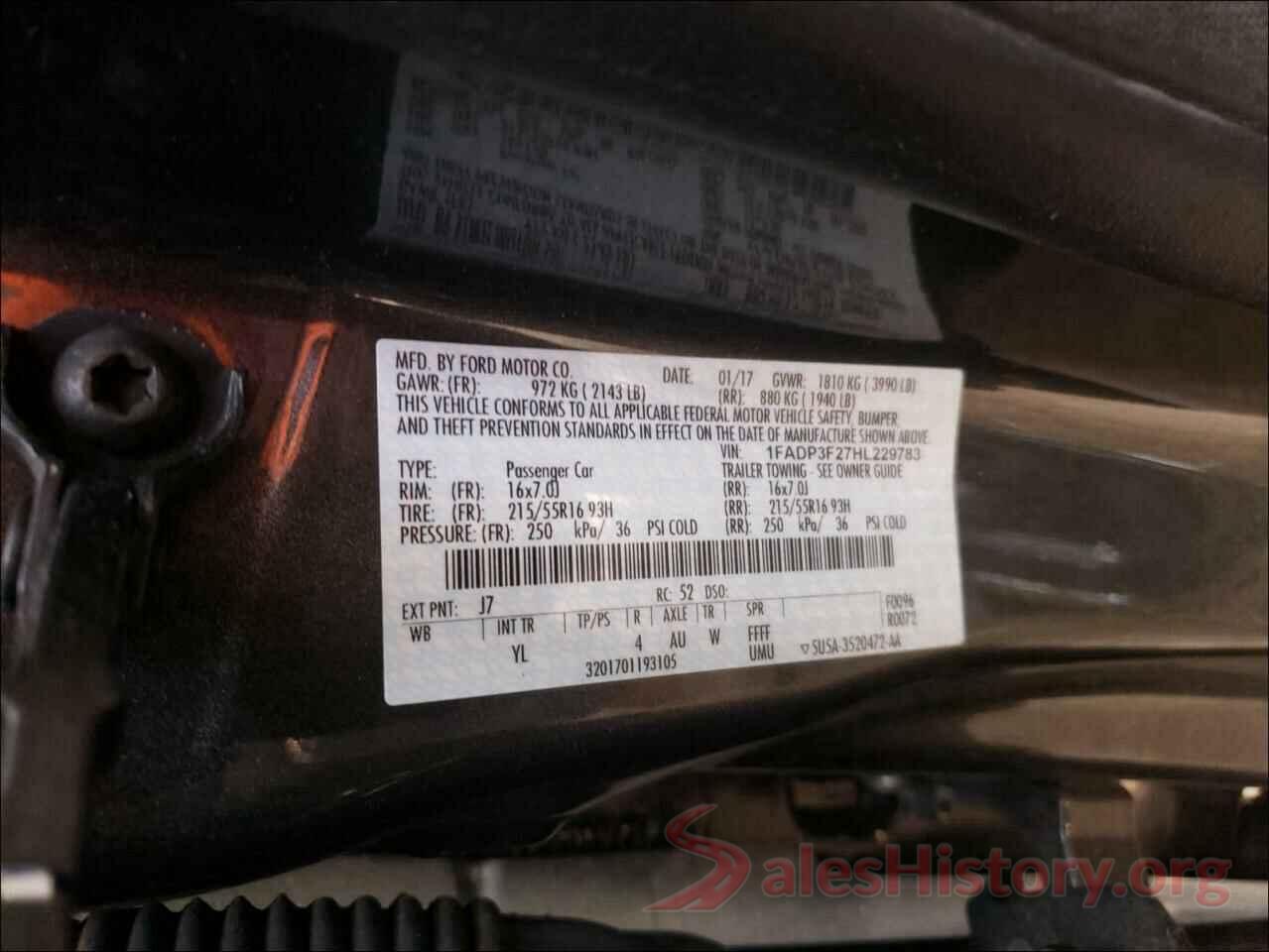 JTMC1RFV1KD015023 2017 FORD FOCUS