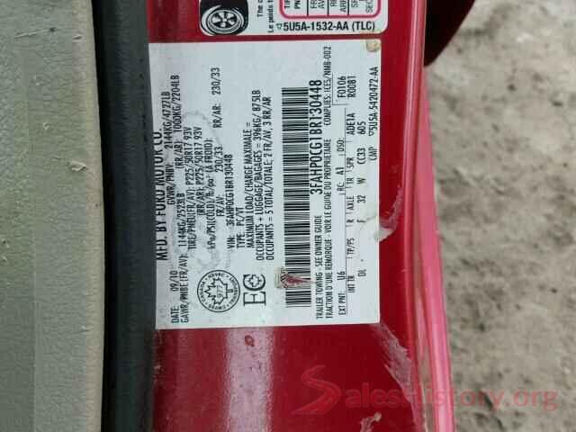 1N4BL4BVXLN317961 2011 FORD FUSION