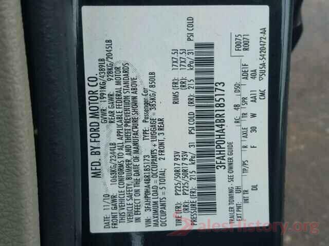 4T1B11HK5JU056071 2011 FORD FUSION