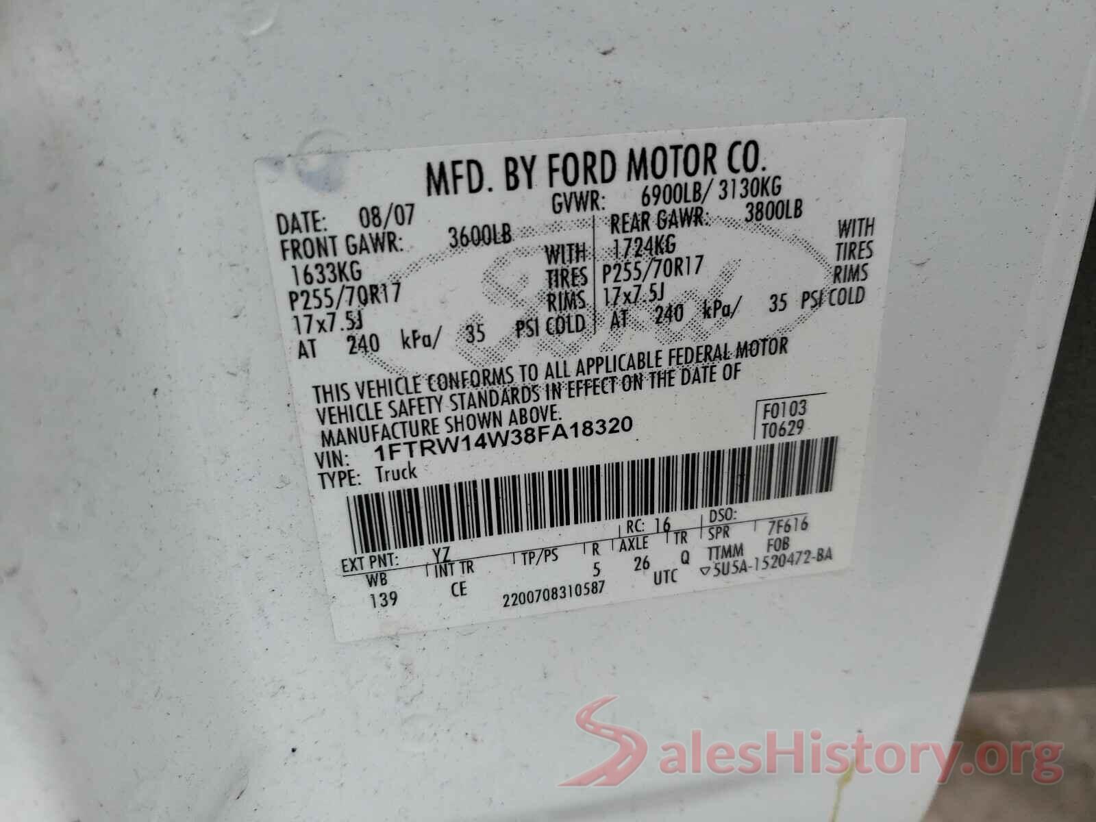 3TMCZ5AN7JM150079 2008 FORD F150