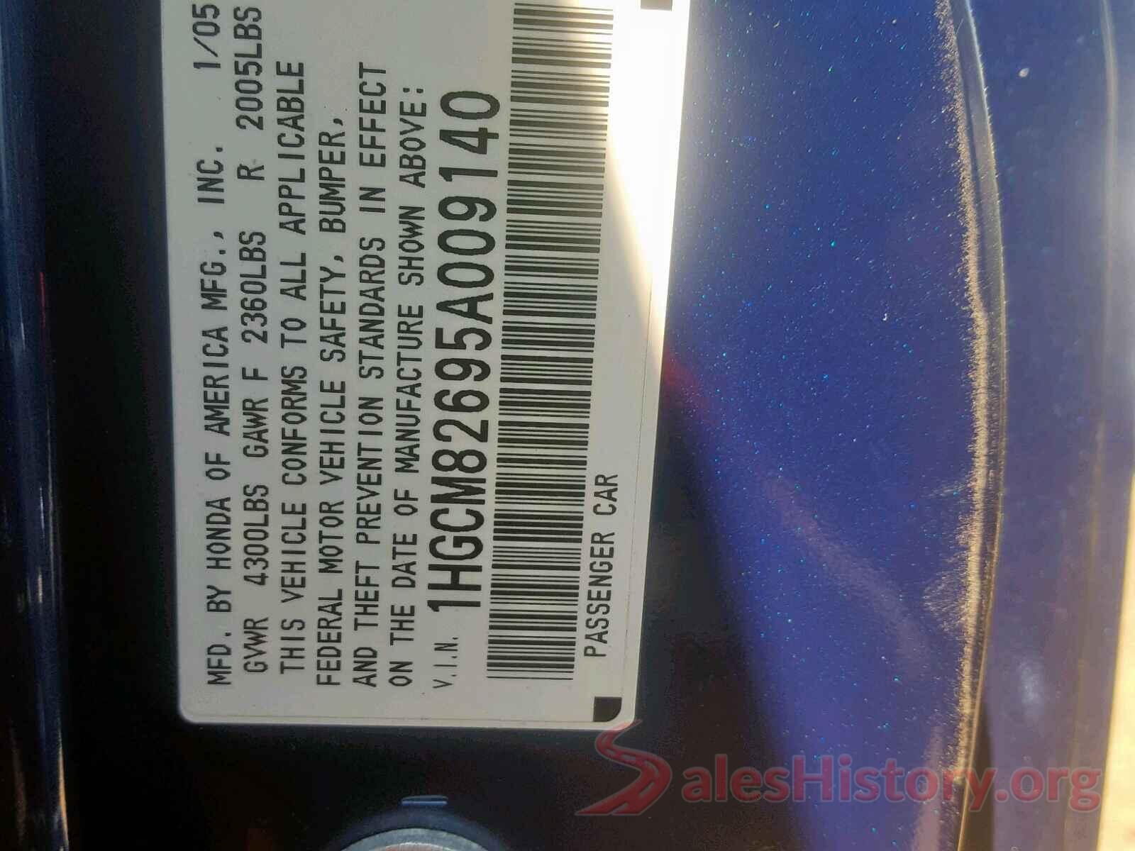 2HKRM4H54GH646495 2005 HONDA ACCORD EX