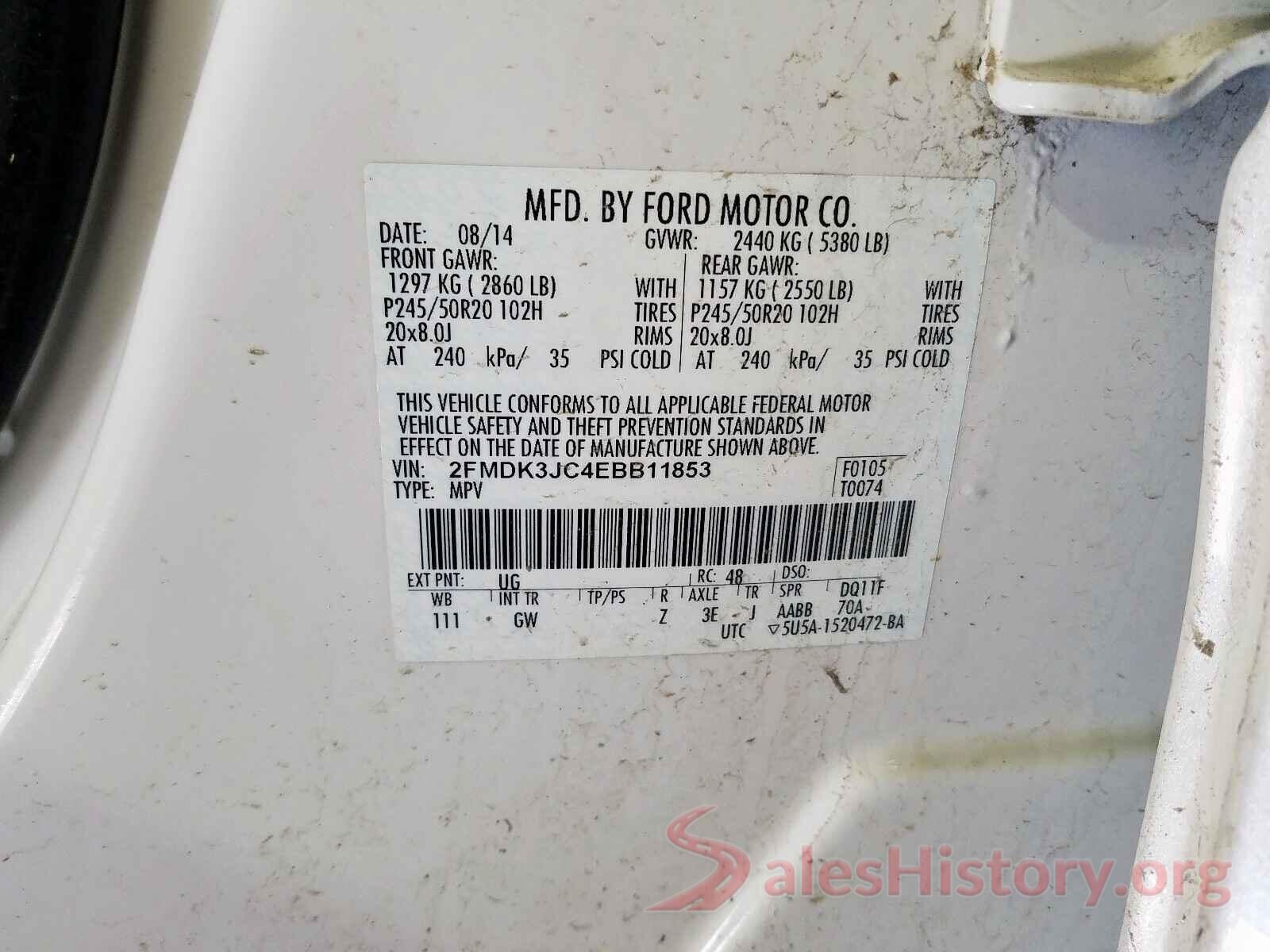 1C4HJXDMXMW564960 2014 FORD EDGE