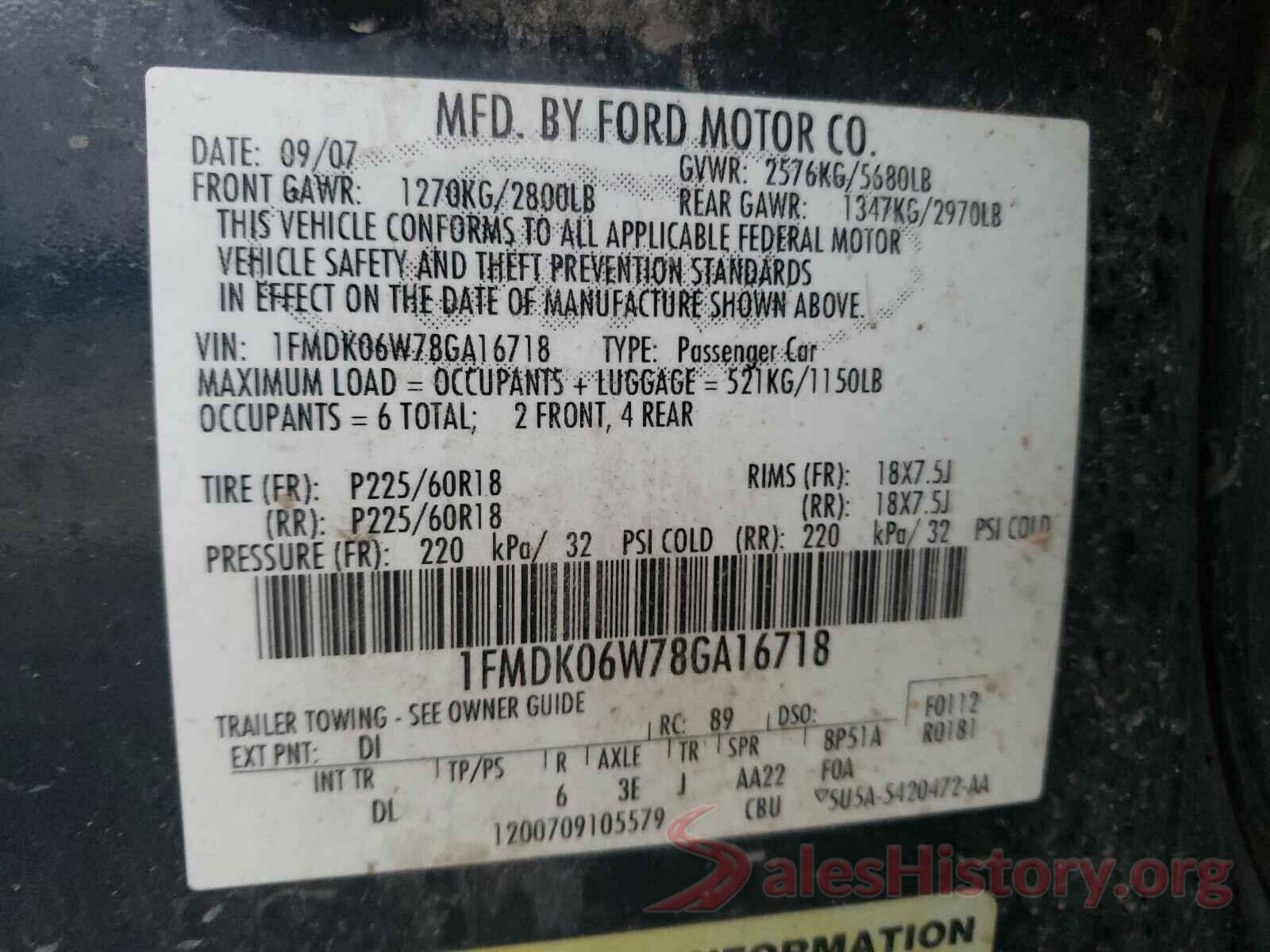 3N1AB7AP6JL621818 2008 FORD TAURUS