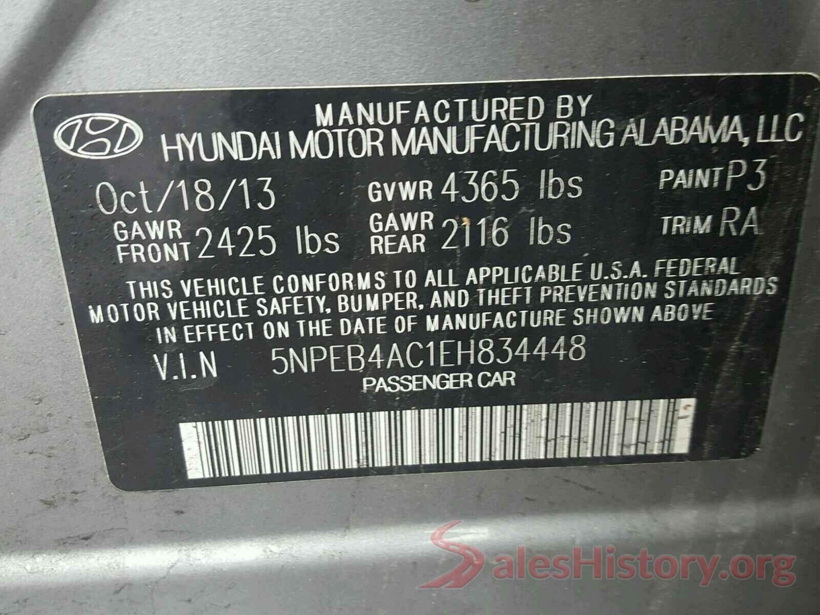 WP0AA2A79JL108271 2014 HYUNDAI SONATA