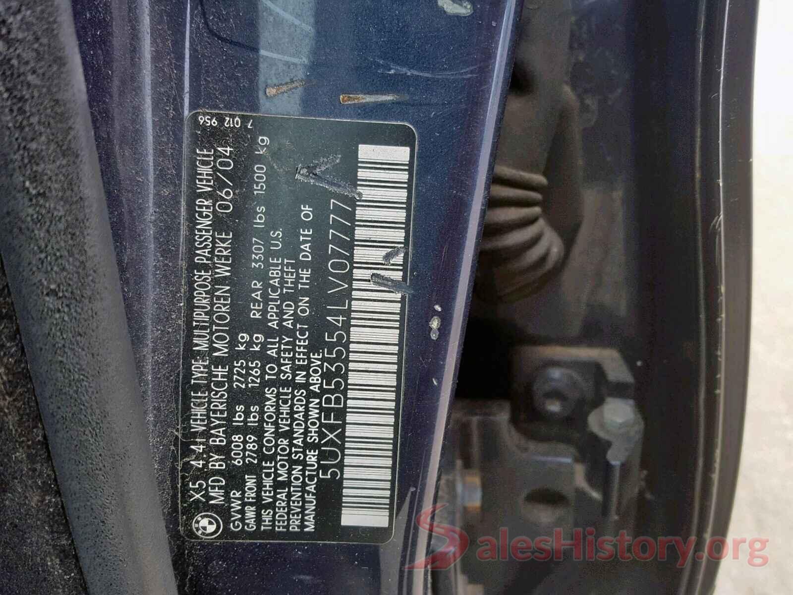 5UXFB53554LV07777 2004 BMW X5