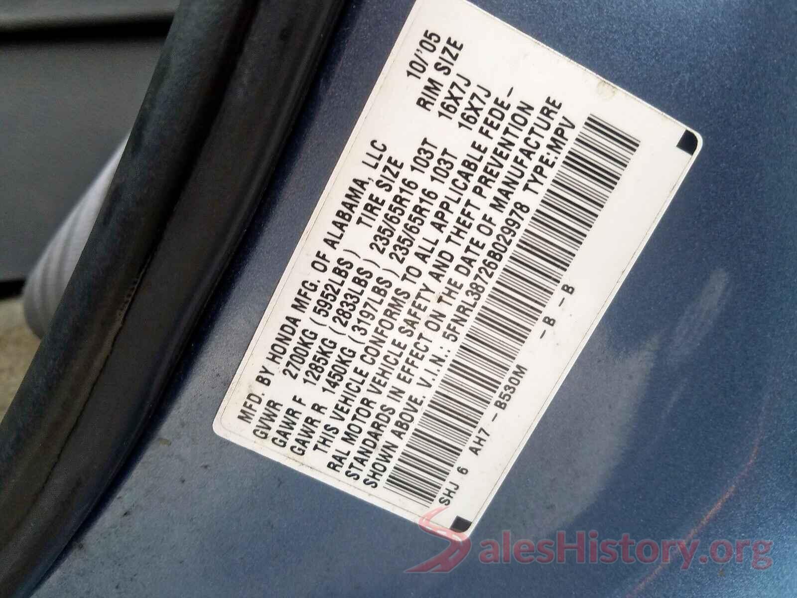 KM8J33A47HU567403 2006 HONDA ODYSSEY