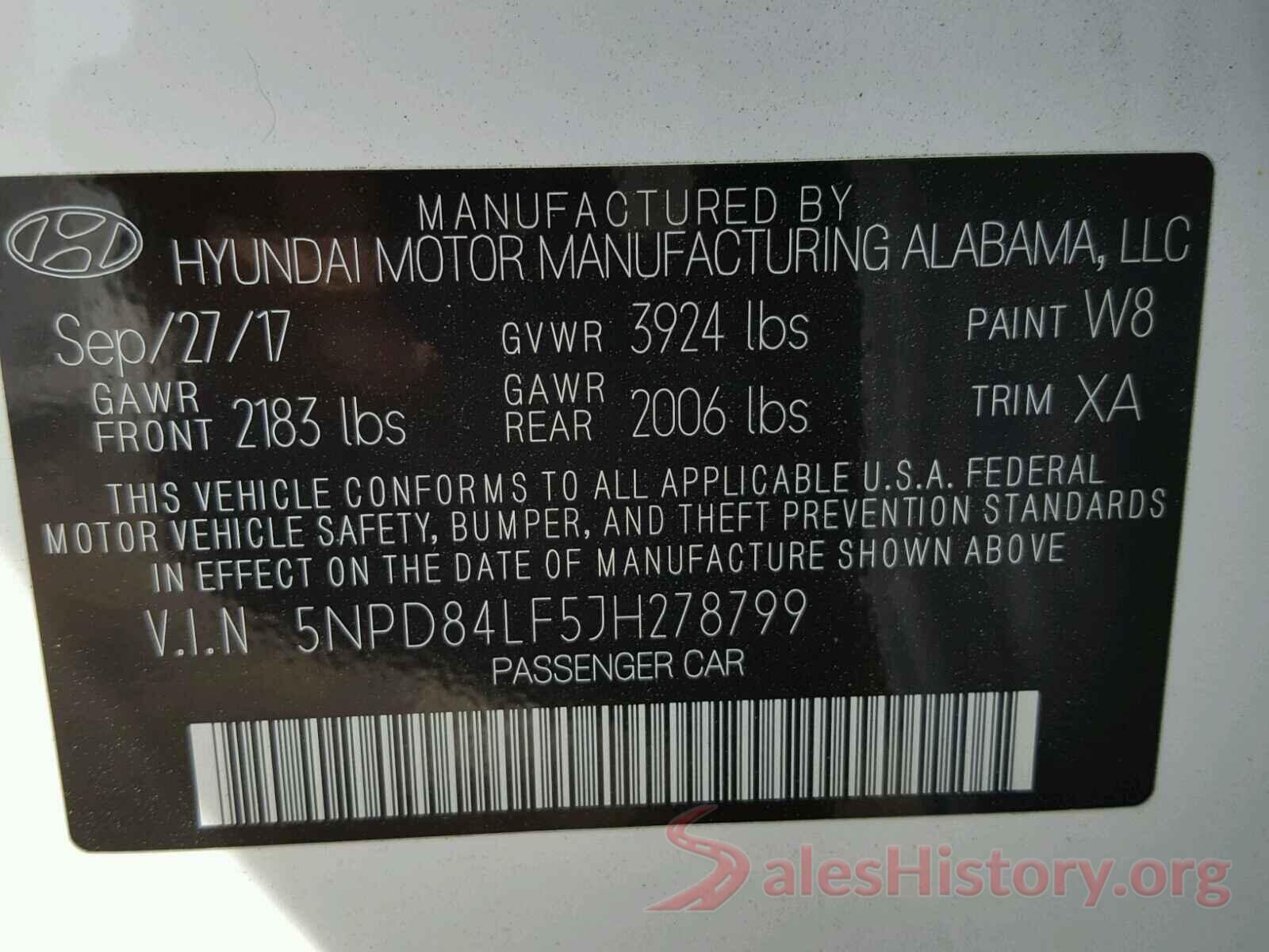 1N4AL3AP7HC120726 2018 HYUNDAI ELANTRA