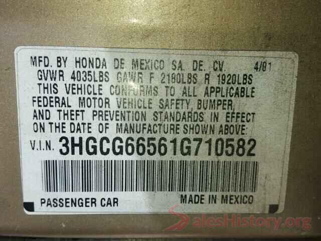 KMHD84LF0HU310585 2001 HONDA ACCORD