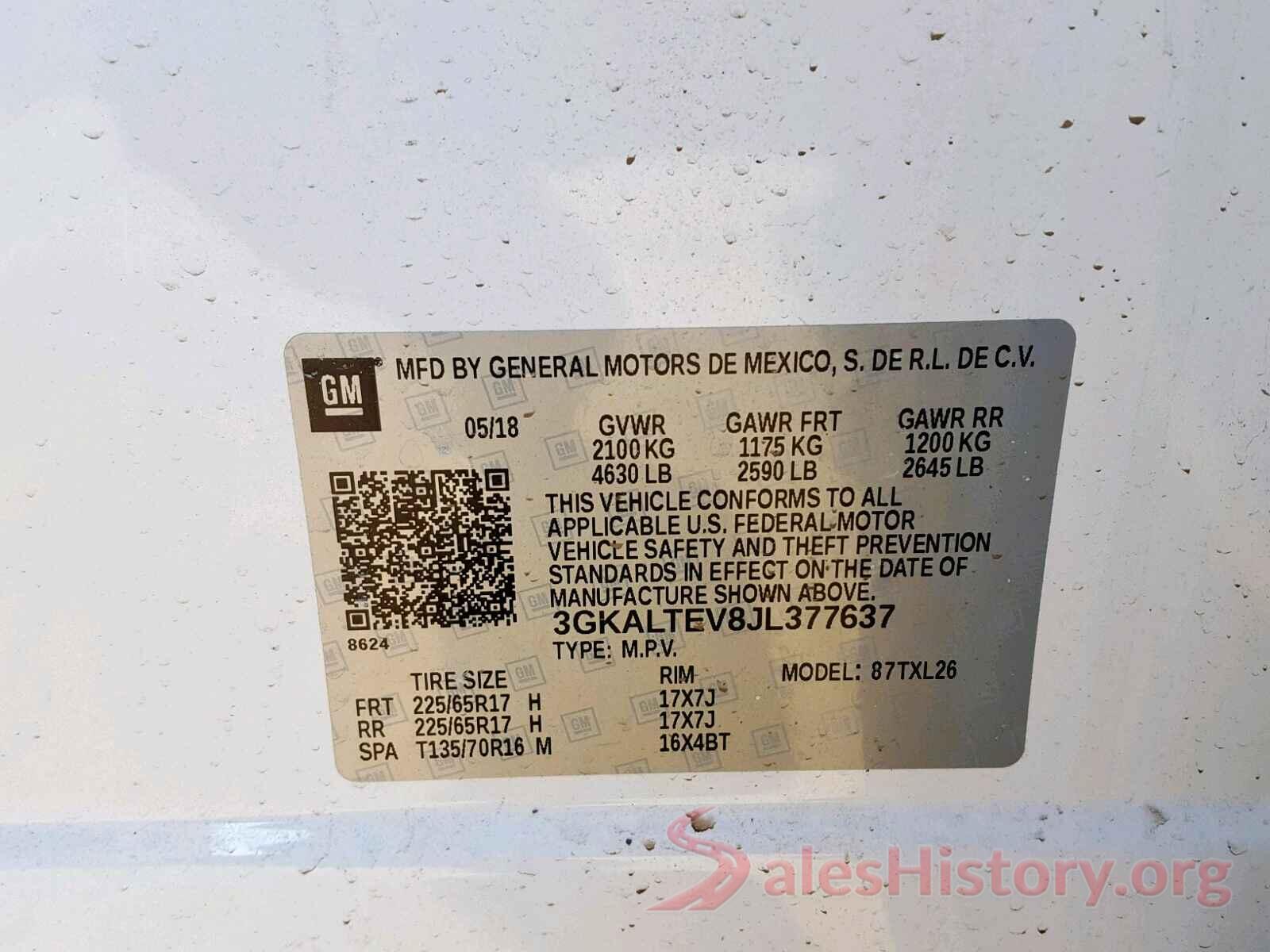 WVGBV7AX5HK043016 2018 GMC TERRAIN SL