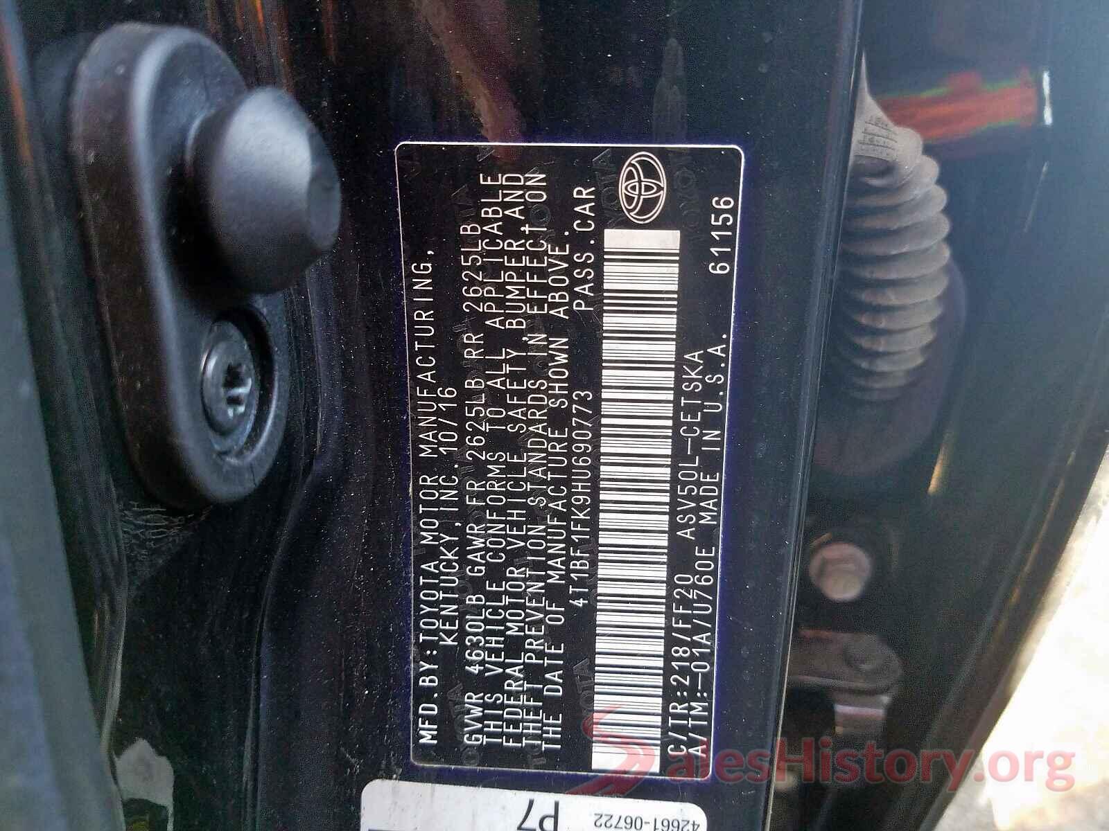 4T1BF1FK9HU690773 2017 TOYOTA CAMRY