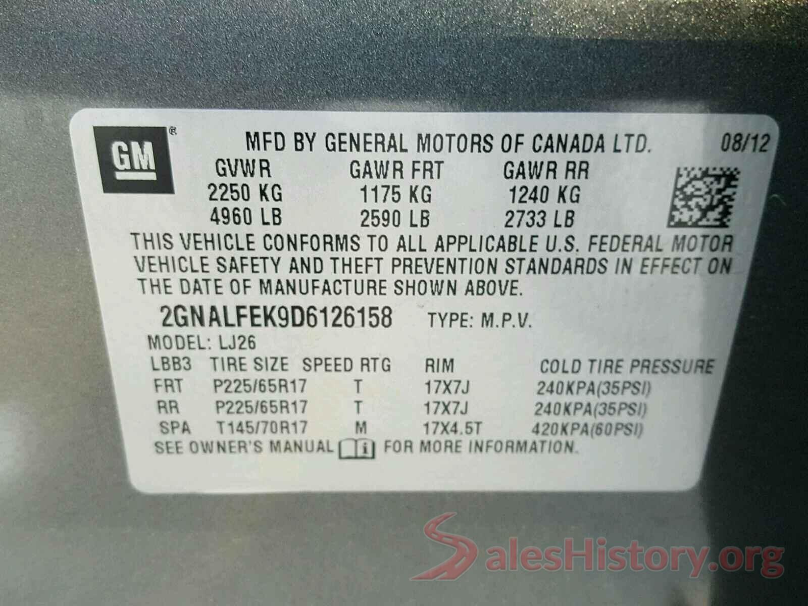 1FTEX1C83GFA83021 2013 CHEVROLET EQUINOX