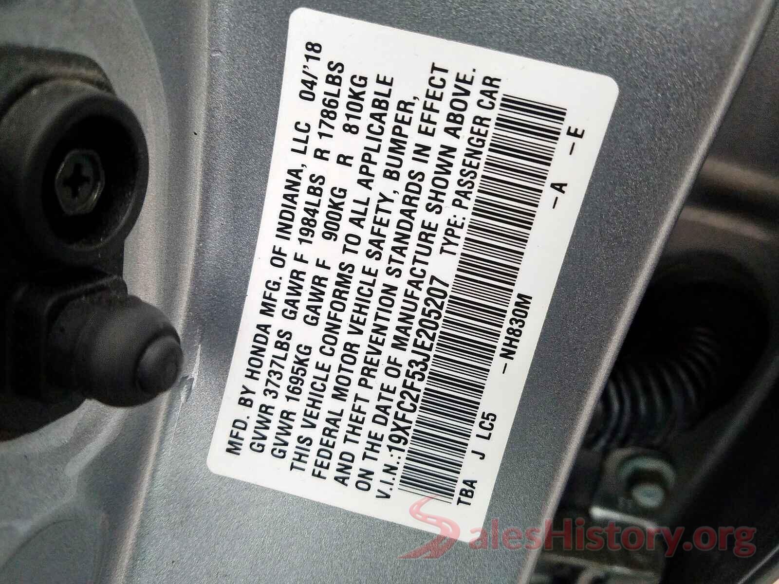 JN8AT2MV5LW120251 2018 HONDA CIVIC