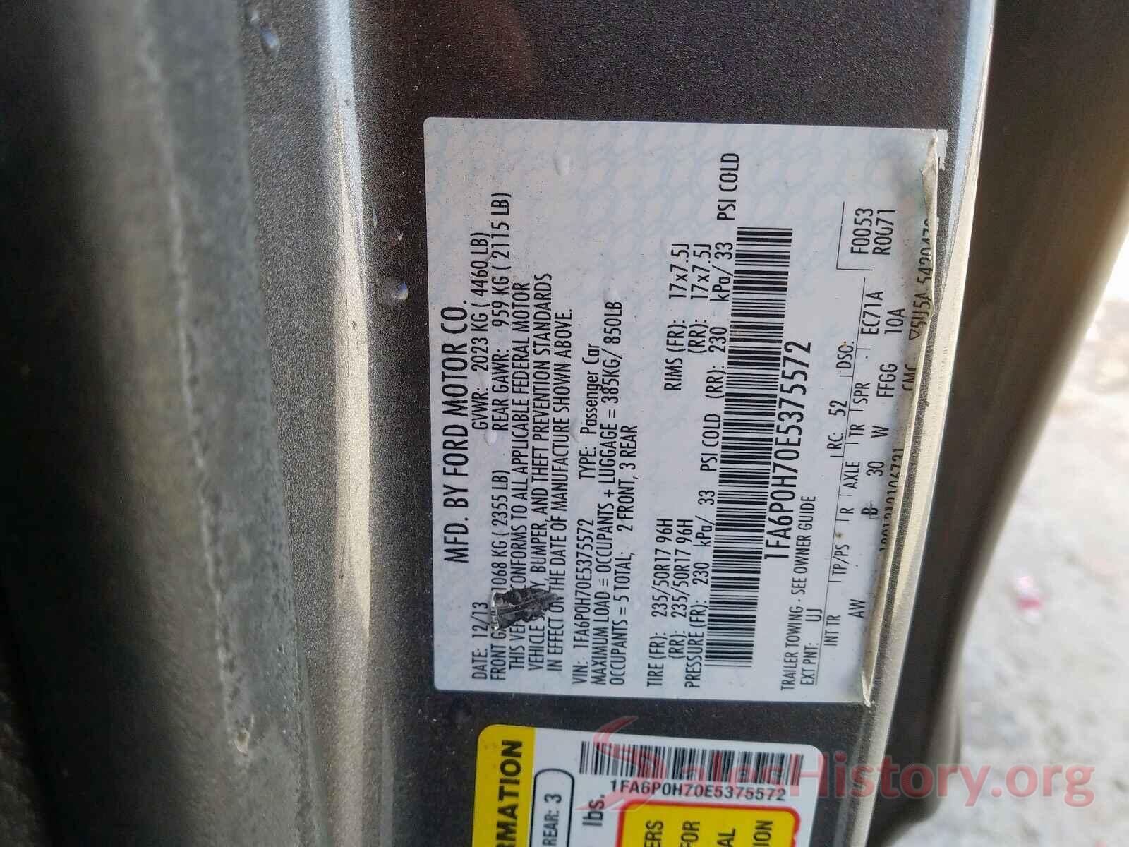 3KPF24ADXKE106981 2014 FORD FUSION