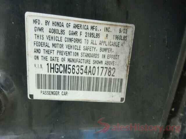 JF1VA1B60H9810753 2004 HONDA ACCORD