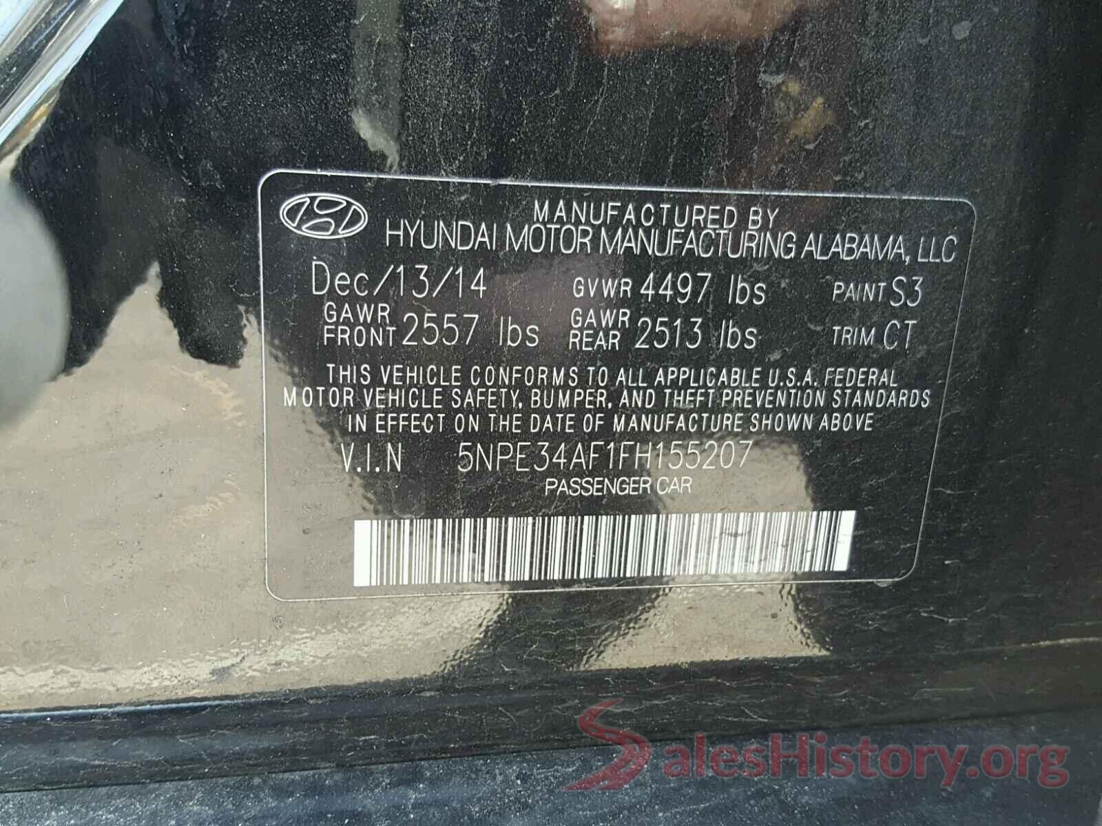 5YFT4MCE7MP082238 2015 HYUNDAI SONATA