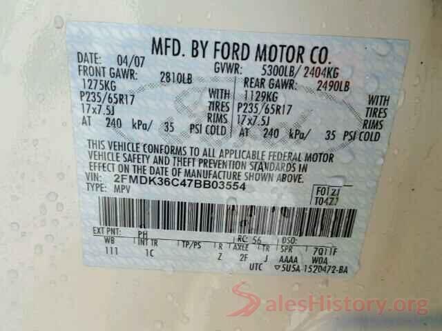 5TFSX5EN0HX052219 2007 FORD EDGE