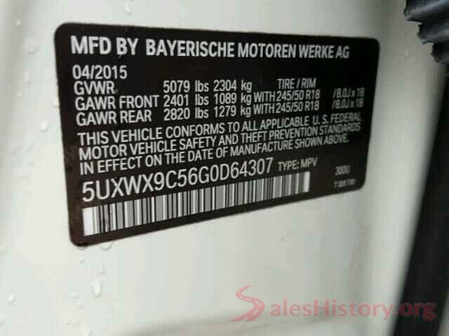 5NPE34AF2JH673707 2016 BMW X3