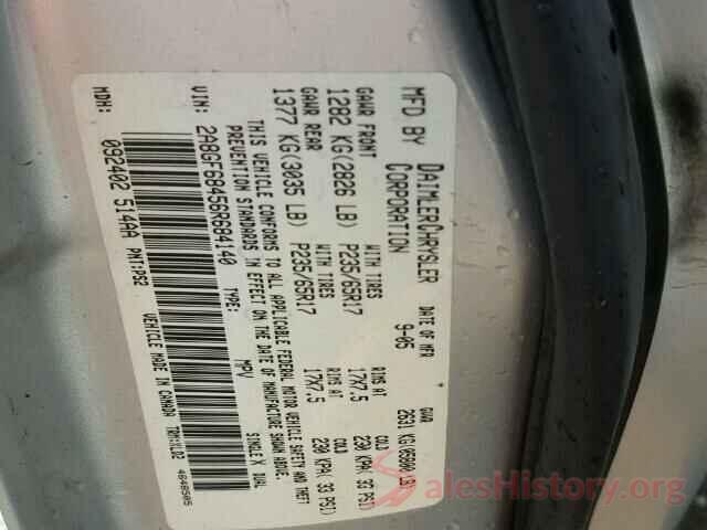 4S3GTAT68K3718845 2006 CHRYSLER PACIFICA