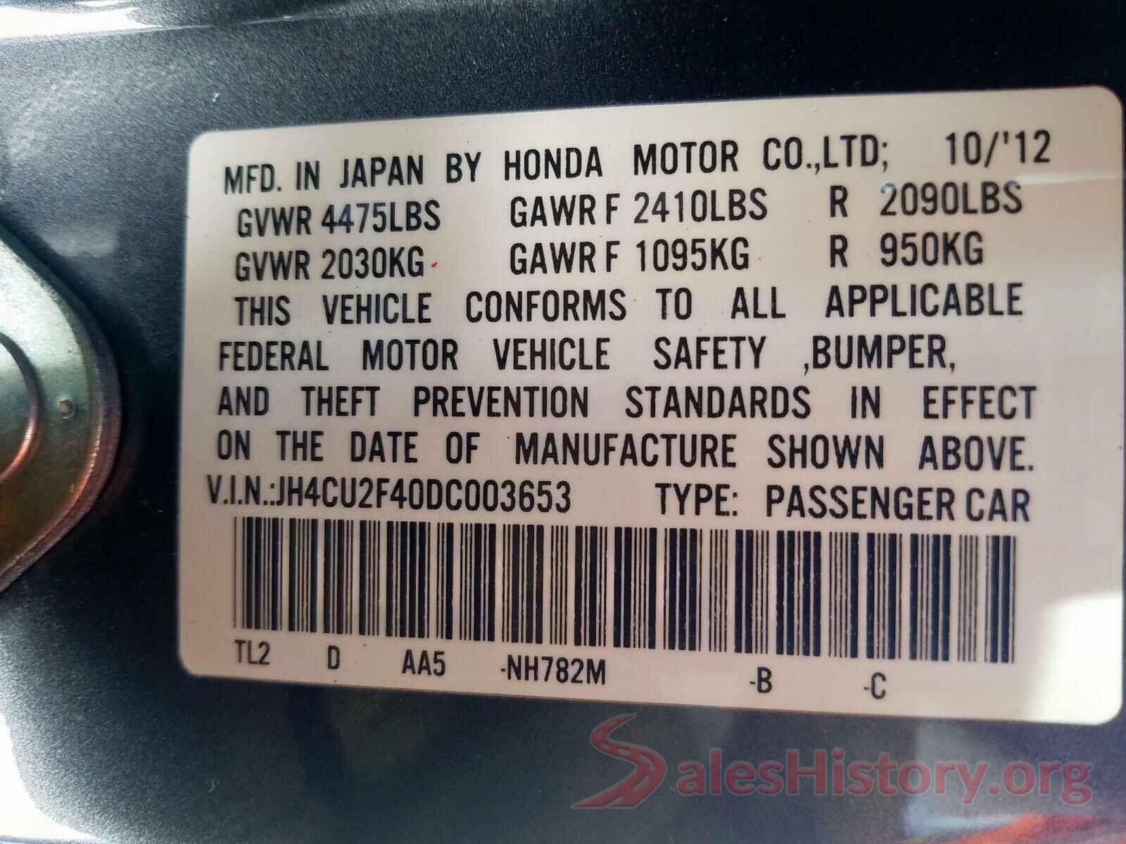 ZN661YUA8HX262908 2013 ACURA TSX