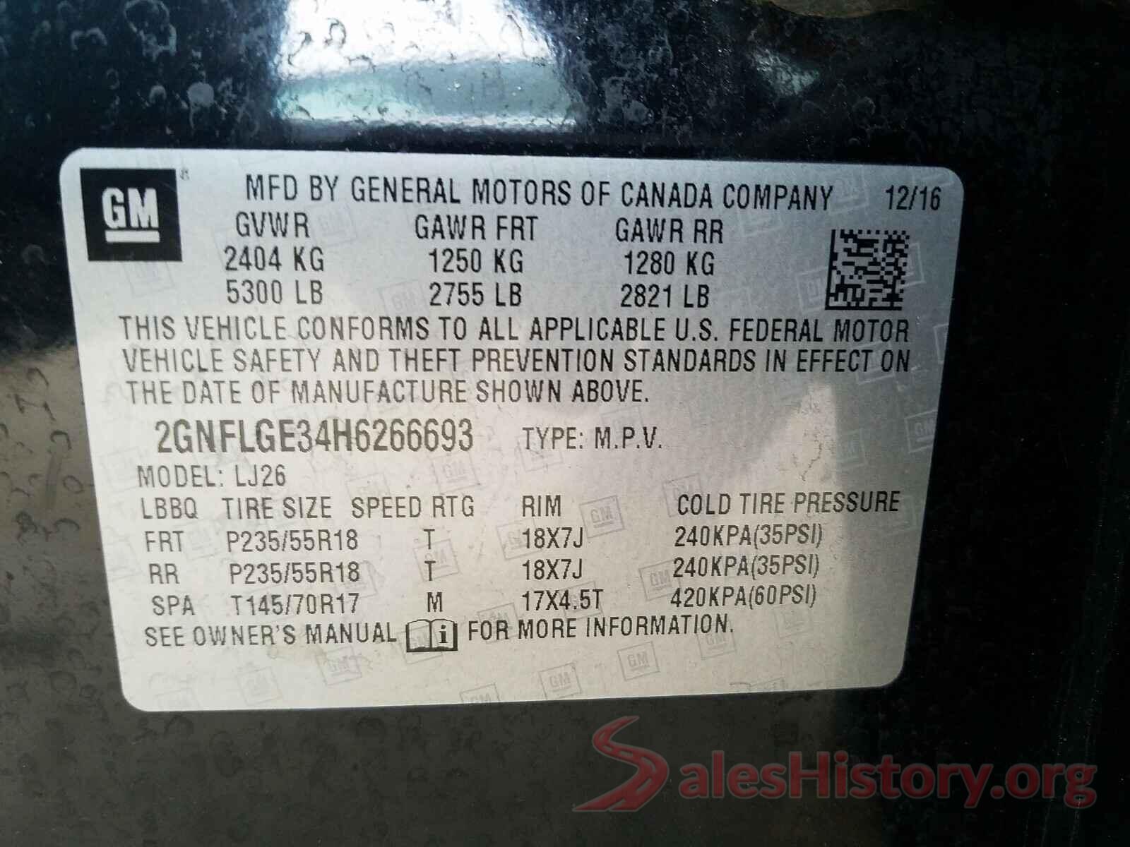 2GNFLGE34H6266693 2017 CHEVROLET EQUINOX