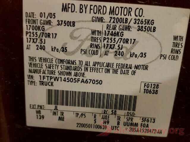 JM3KFACM3M0330238 2005 FORD F150