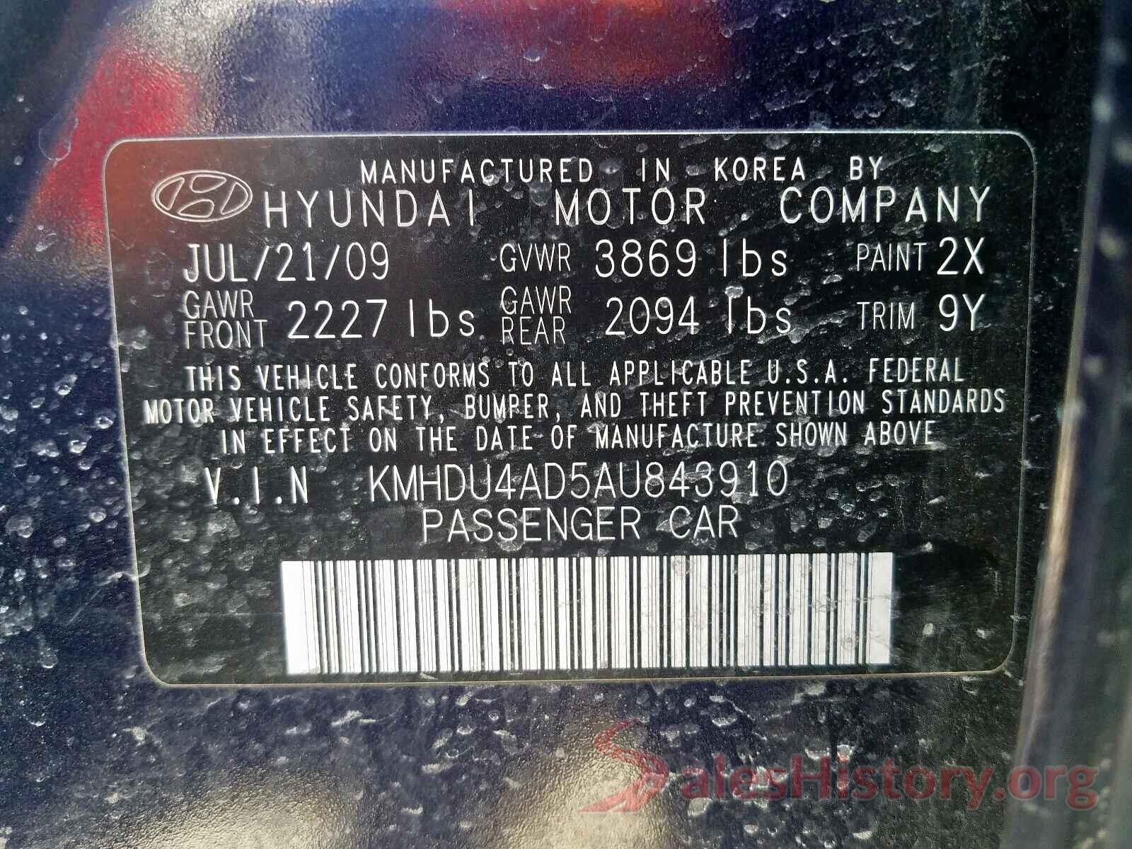 1N4BL4CV0LC231486 2010 HYUNDAI ELANTRA