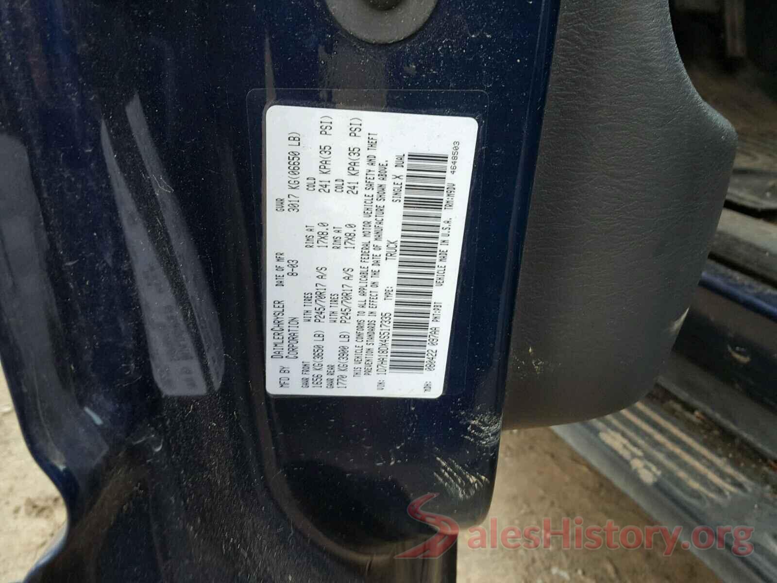 4T1BF1FK2HU670848 2004 DODGE RAM 1500