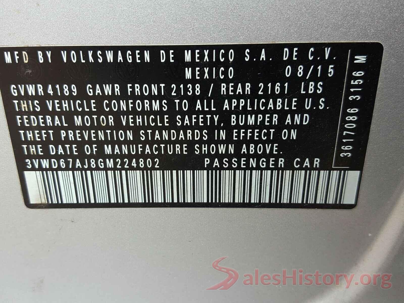 3VWD67AJ8GM224802 2016 VOLKSWAGEN JETTA