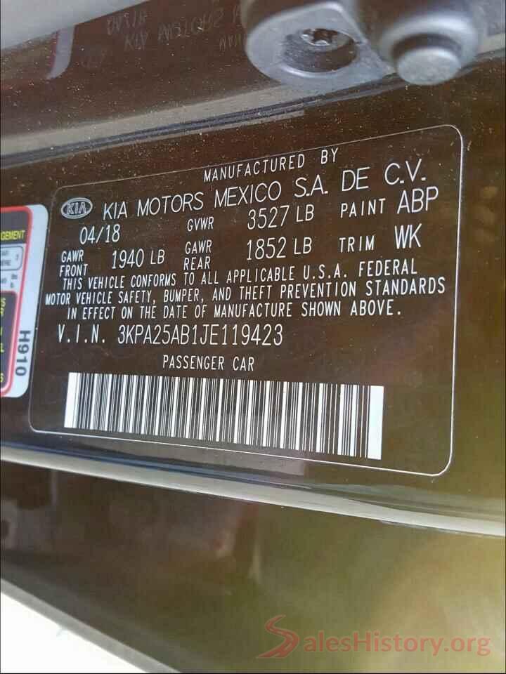 JTDEPMAE4MJ165620 2018 KIA RIO