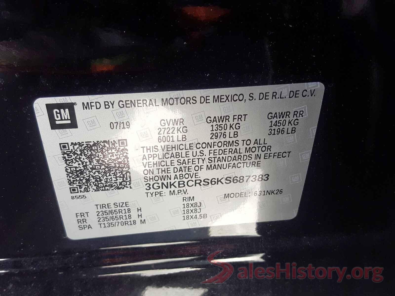 3GNAXUEV8ML327466 2019 CHEVROLET BLAZER 2LT