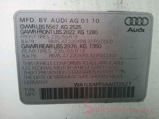 19XFC2F60HE062025 2010 AUDI Q5