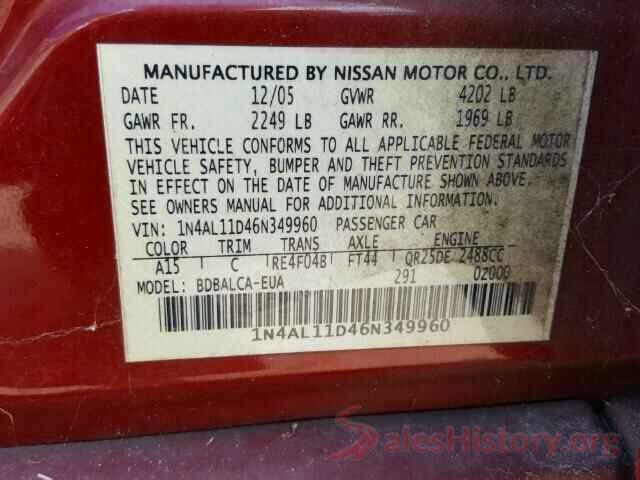 4T1B11HK3JU503108 2006 NISSAN ALTIMA