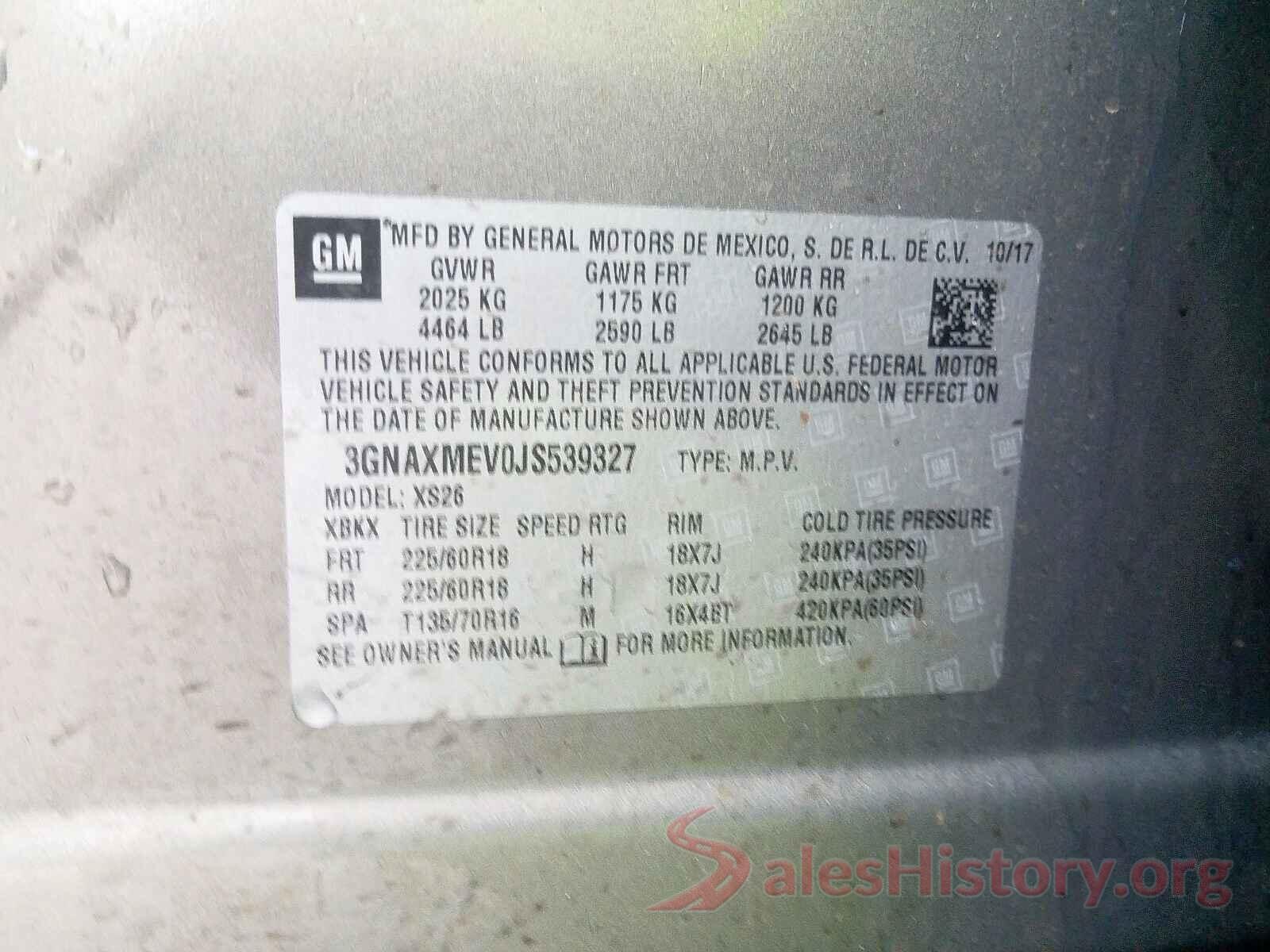 00000000JH623695 2018 CHEVROLET EQUINOX