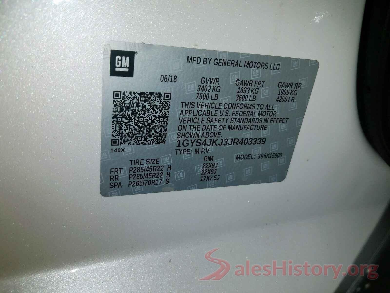 5YFBURHE0HP680694 2018 CADILLAC ESCALADE