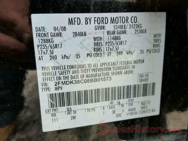 5NPE34AF8GH436292 2008 FORD EDGE