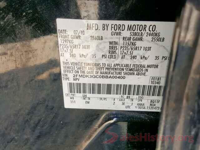 3MYDLBYV6KY517169 2011 FORD EDGE