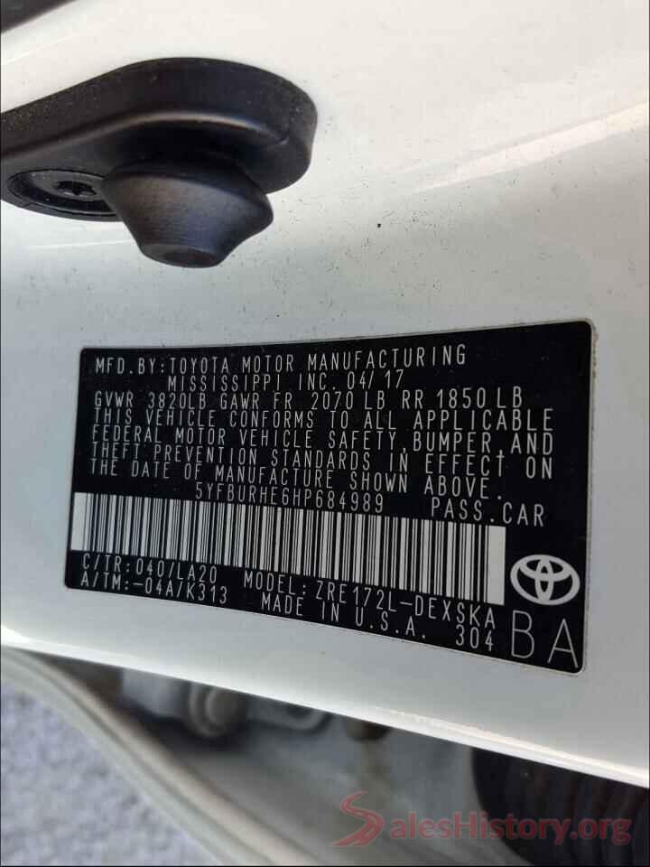 VNKKTUD34HA084395 2017 TOYOTA COROLLA