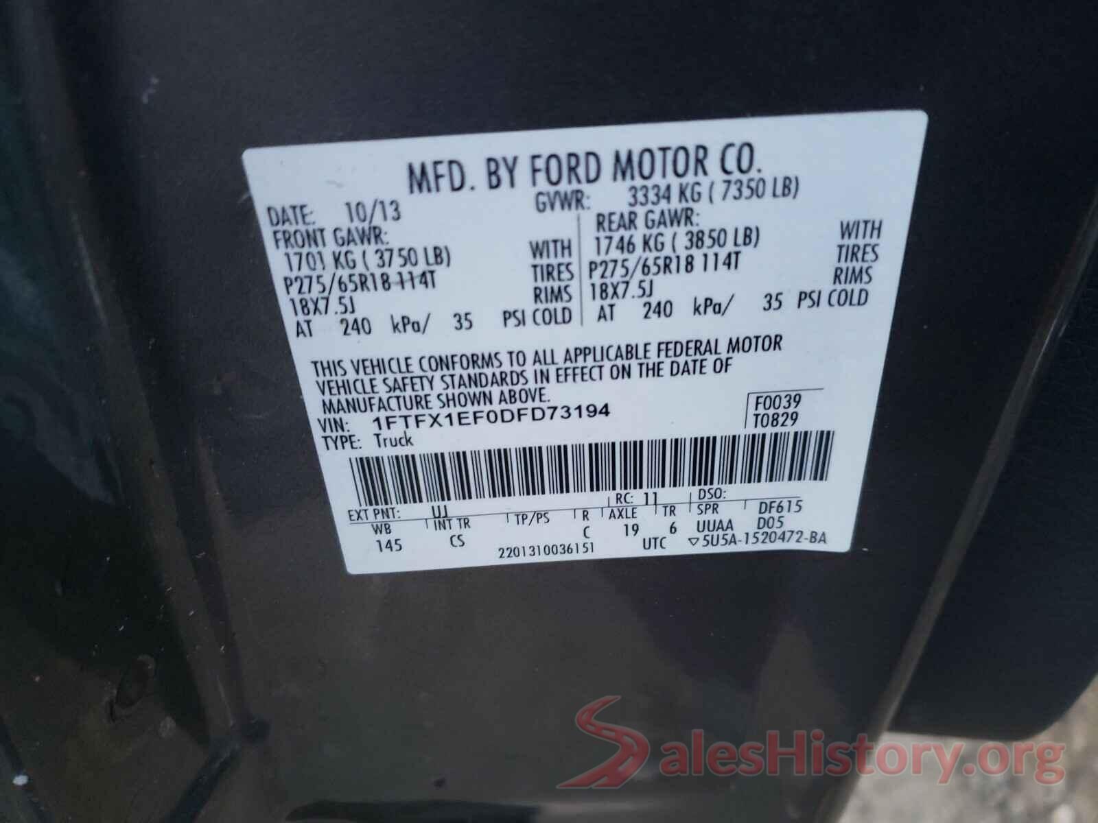 3KPF24AD0KE133574 2013 FORD F150