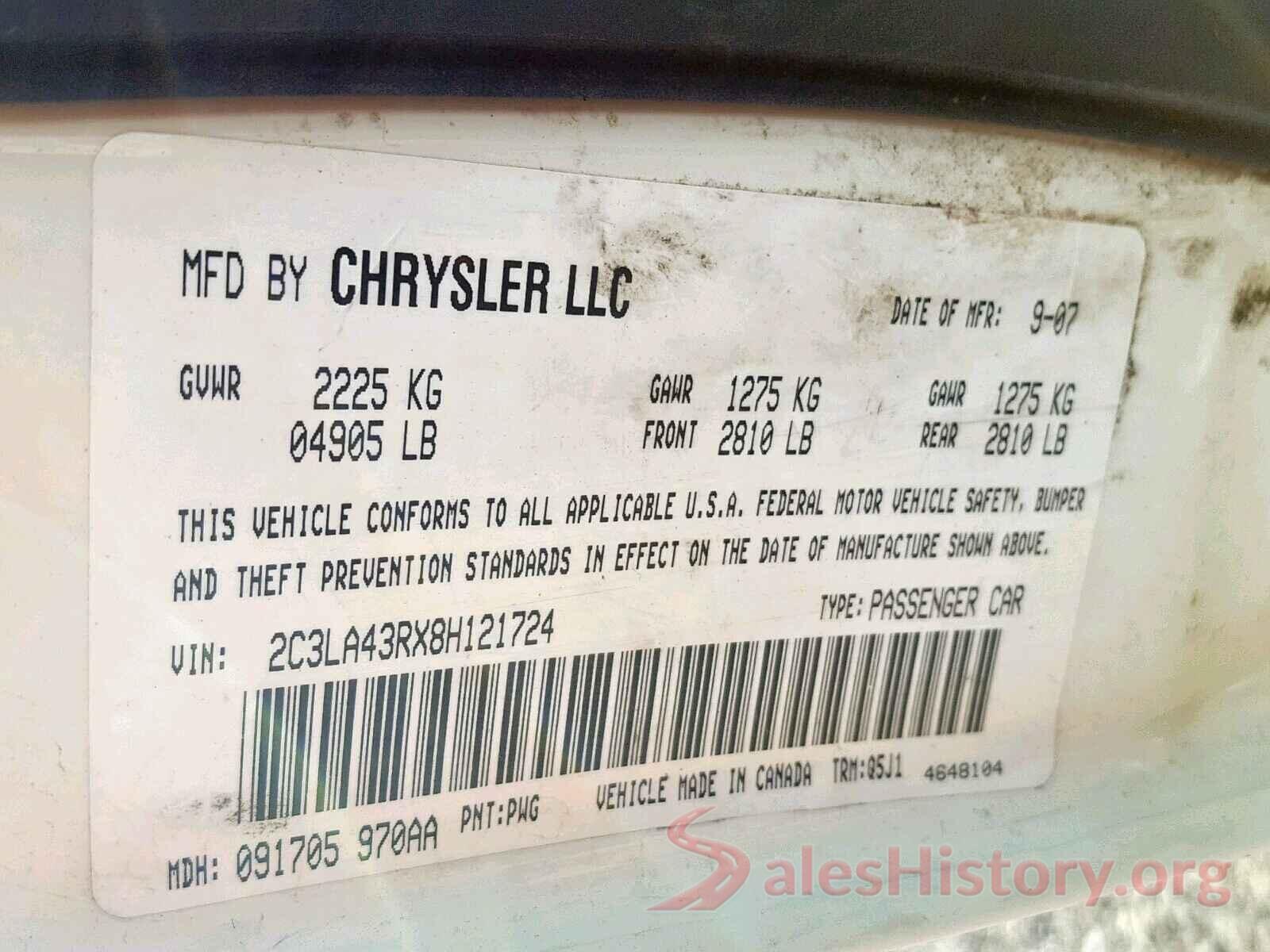 5XYPG4A52LG693129 2008 CHRYSLER 300