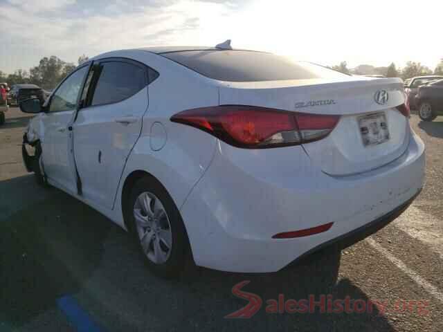 5NPDH4AE9GH698598 2016 HYUNDAI ELANTRA