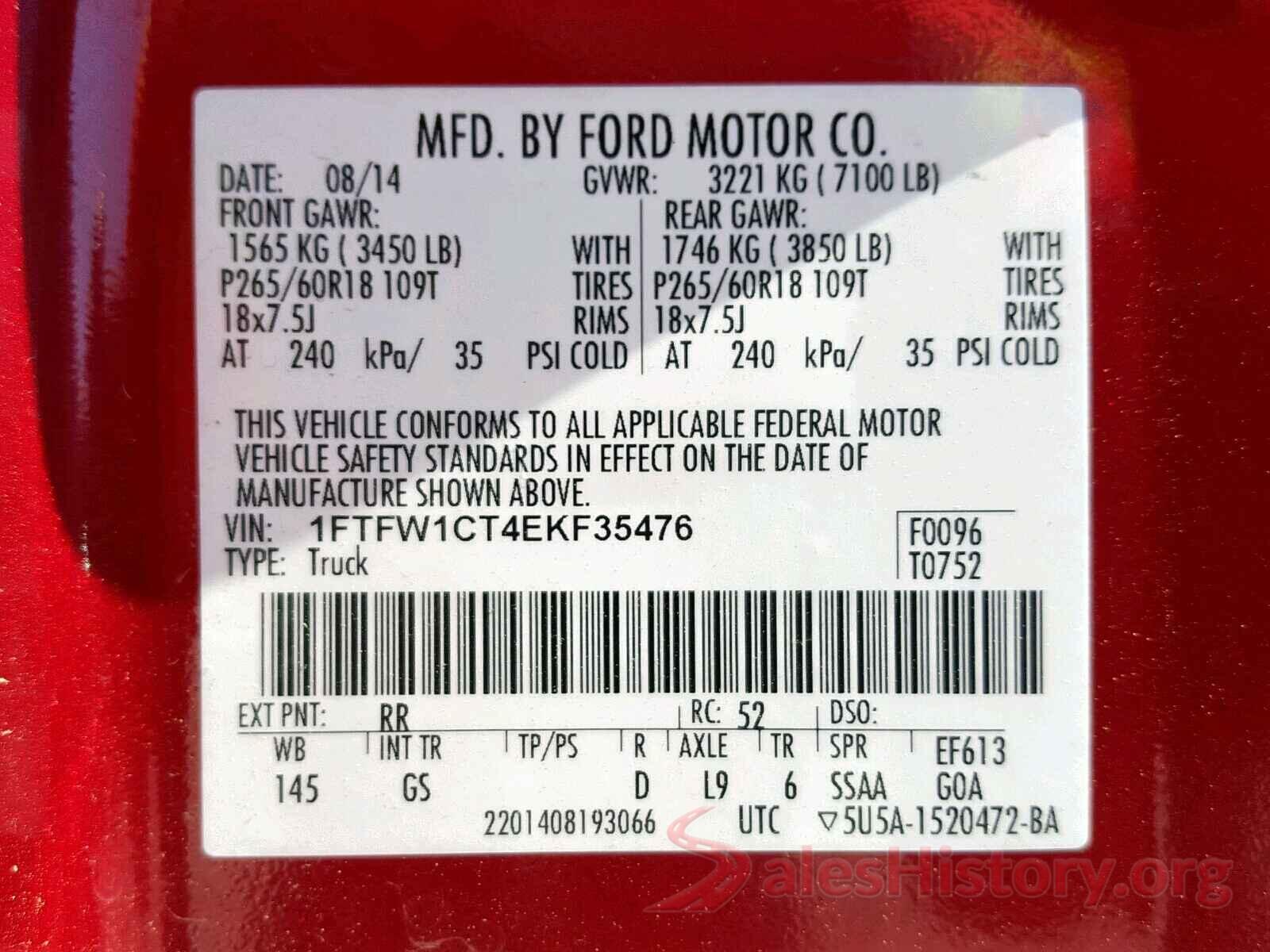 5XXGT4L36HG131317 2014 FORD F150 SUPER