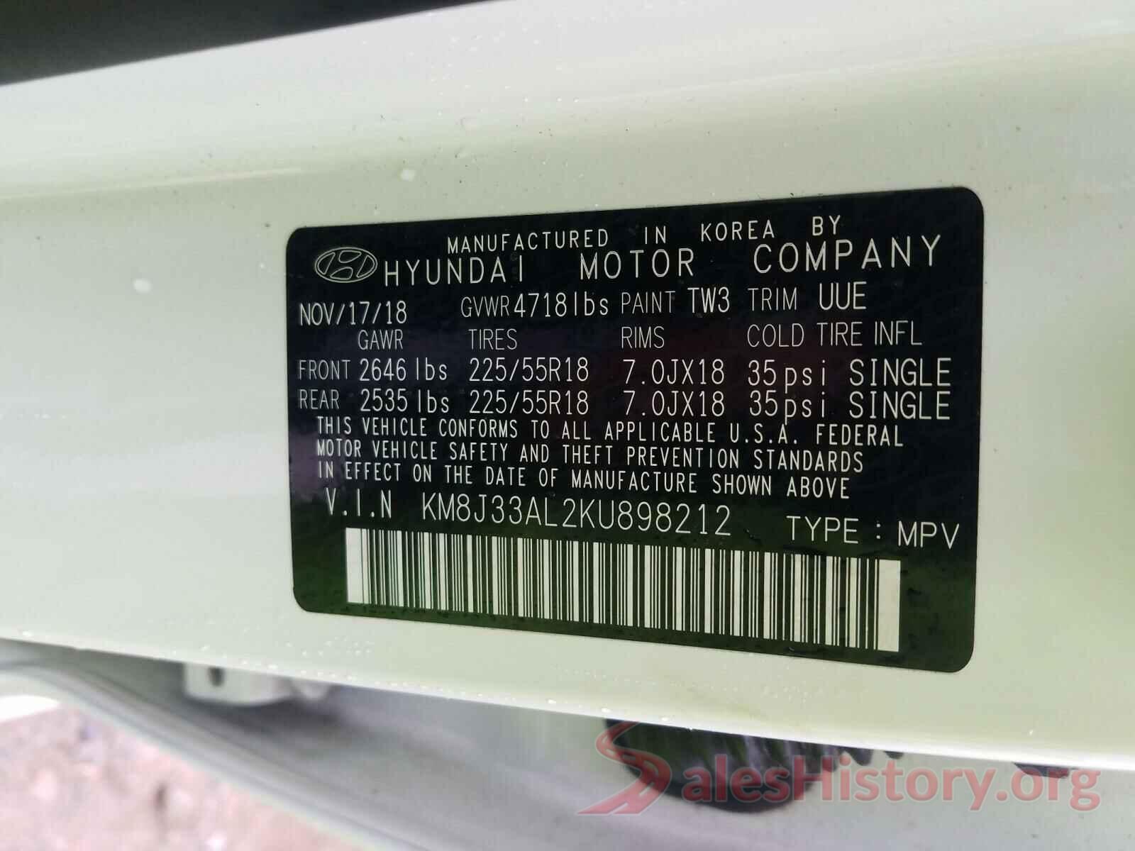 JTHBW1GG2G2114207 2019 HYUNDAI TUCSON