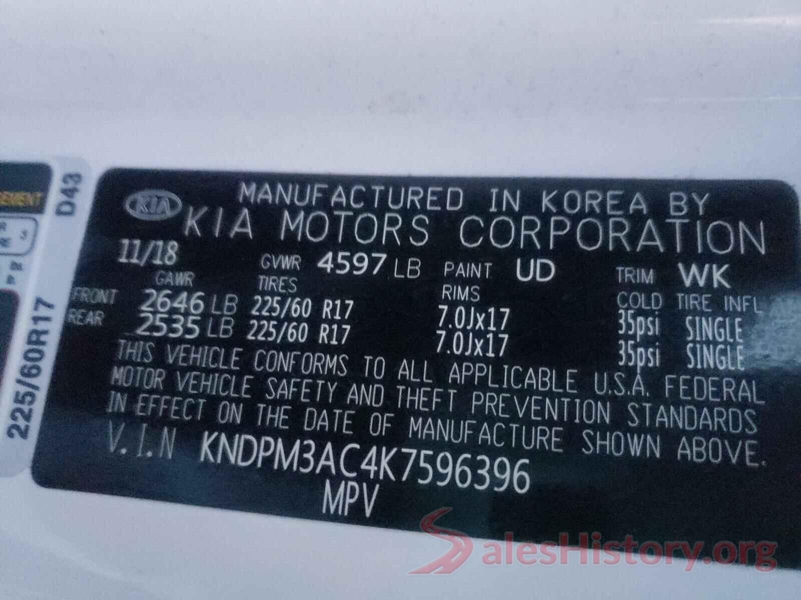 KNDPM3AC4K7596396 2019 KIA SPORTAGE