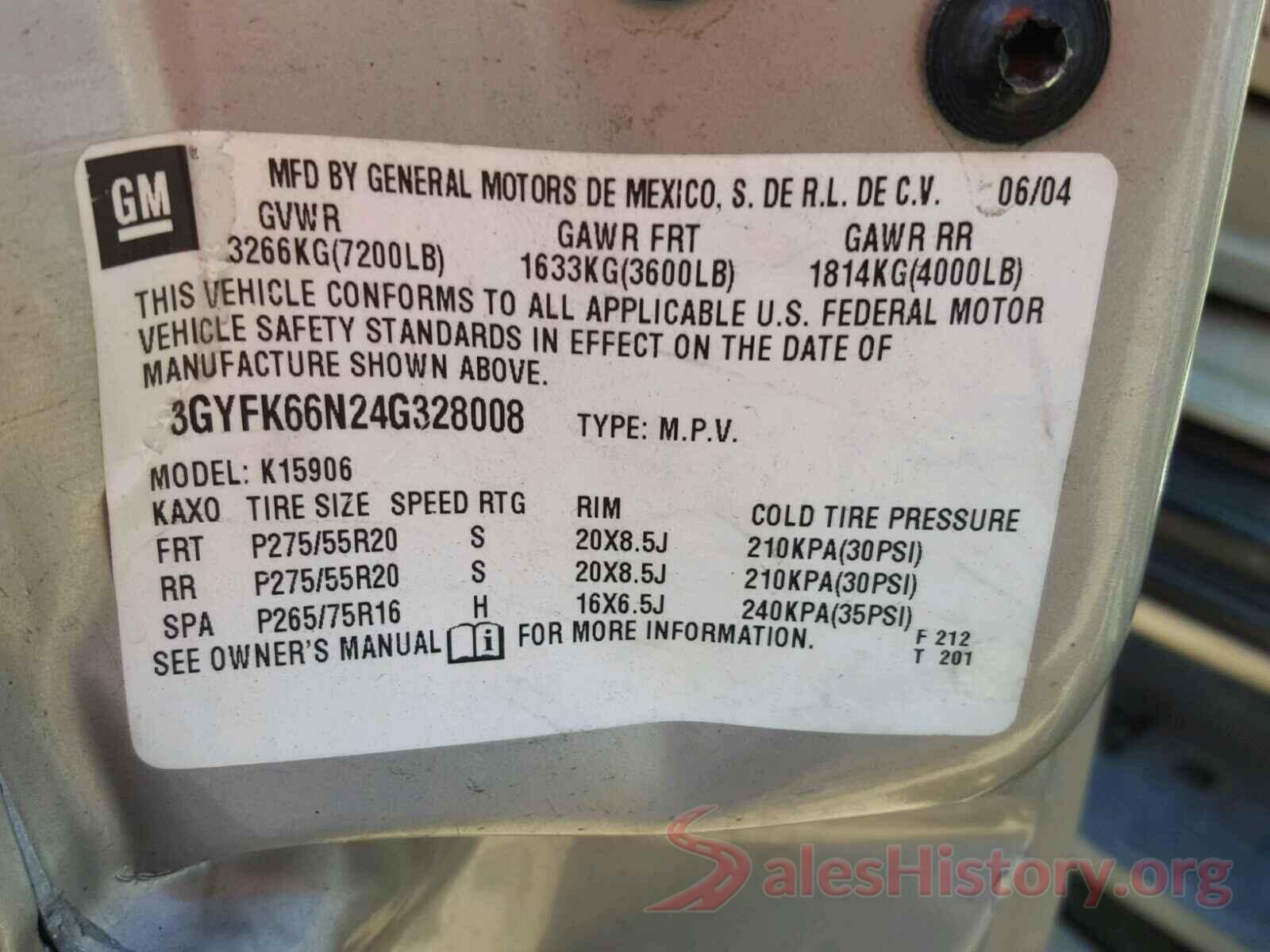 1G1FB1RX1G0163091 2004 CADILLAC ESCALADE