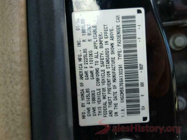 5YFBURHE1KP934565 2006 HONDA ACCORD